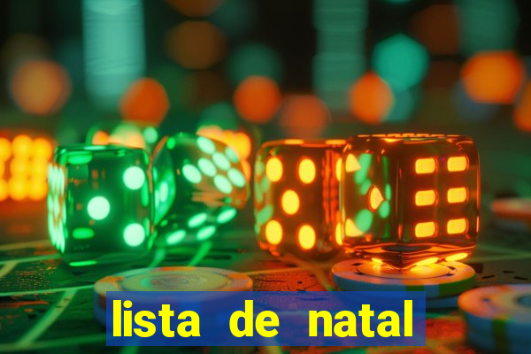 lista de natal para imprimir